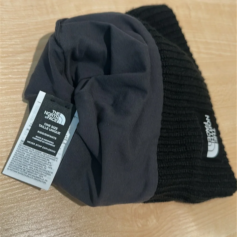 The North Face Montana Blue Etip™ Ski Mitts (L) & Salty Lined Beanie - Unisex